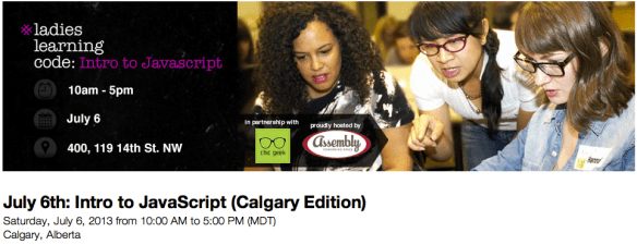 Ladies Learning to Code (Calgary Edition)